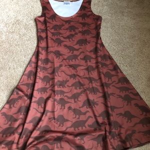 CowCow Dinosaur All Over Print Skater Dress